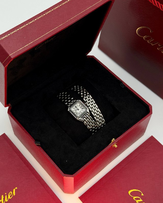 Часы Cartier, премиальный класс, ремешок в два оборота
