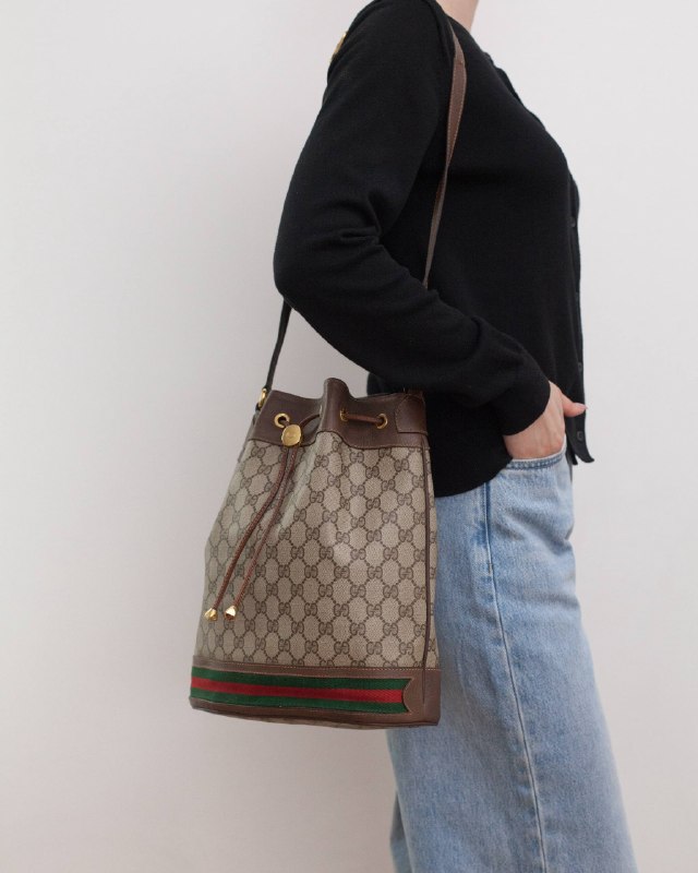 Сумка Gucci GG Supreme Ophidia Bucket