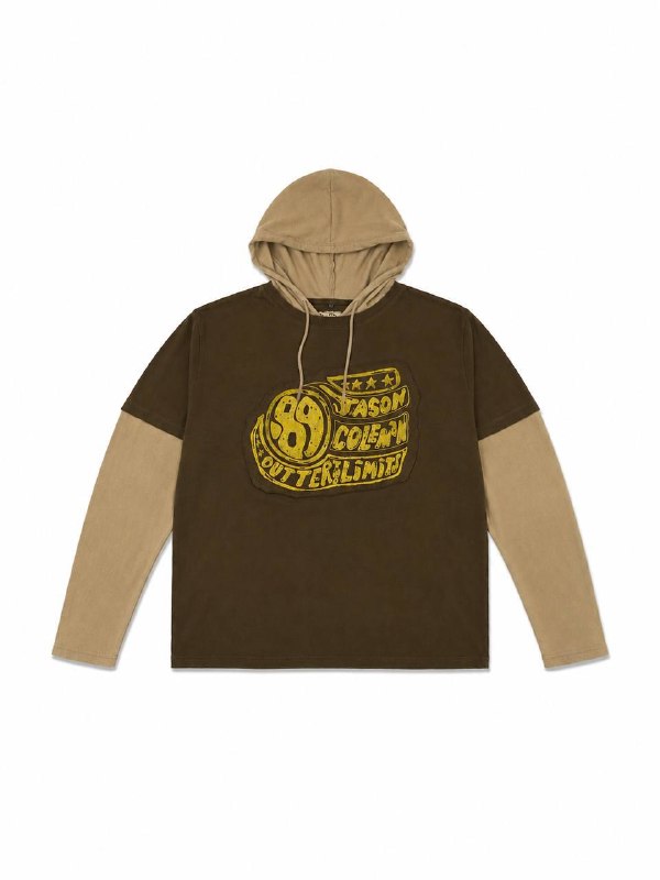 Steddy Smith Brown Layered Hoodie